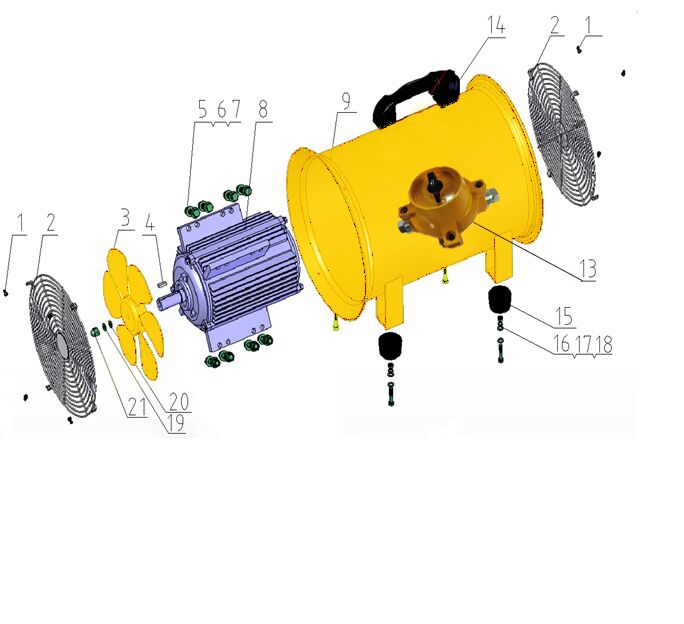 Explosion Proof Blower Fan 110V or 220V